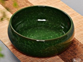 创意冰裂釉陶瓷烟灰缸大号 网吧酒吧垃圾果皮收纳缸 家用客厅中式