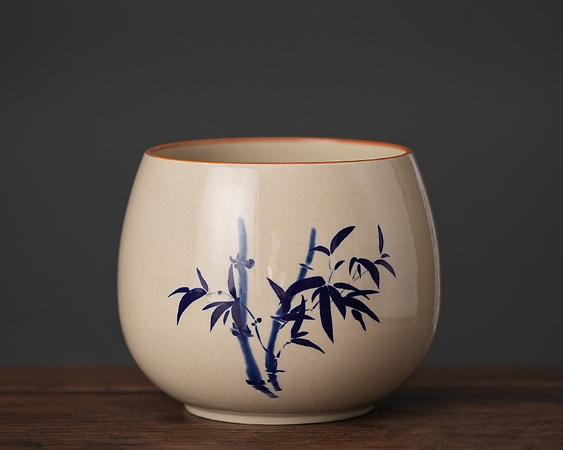 2025新款创意手绘陶瓷烟灰缸大号家用客厅轻奢高深新中式多功能缸