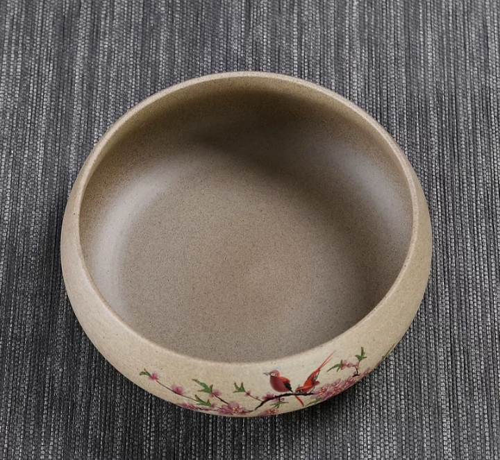 粗陶时尚烟灰缸大号家用客厅轻奢桌面多功能果皮垃圾收纳艾灸灰缸