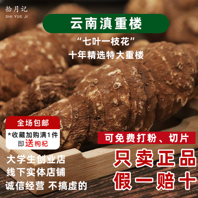 云南野生滇重楼解毒磨粉切片正品