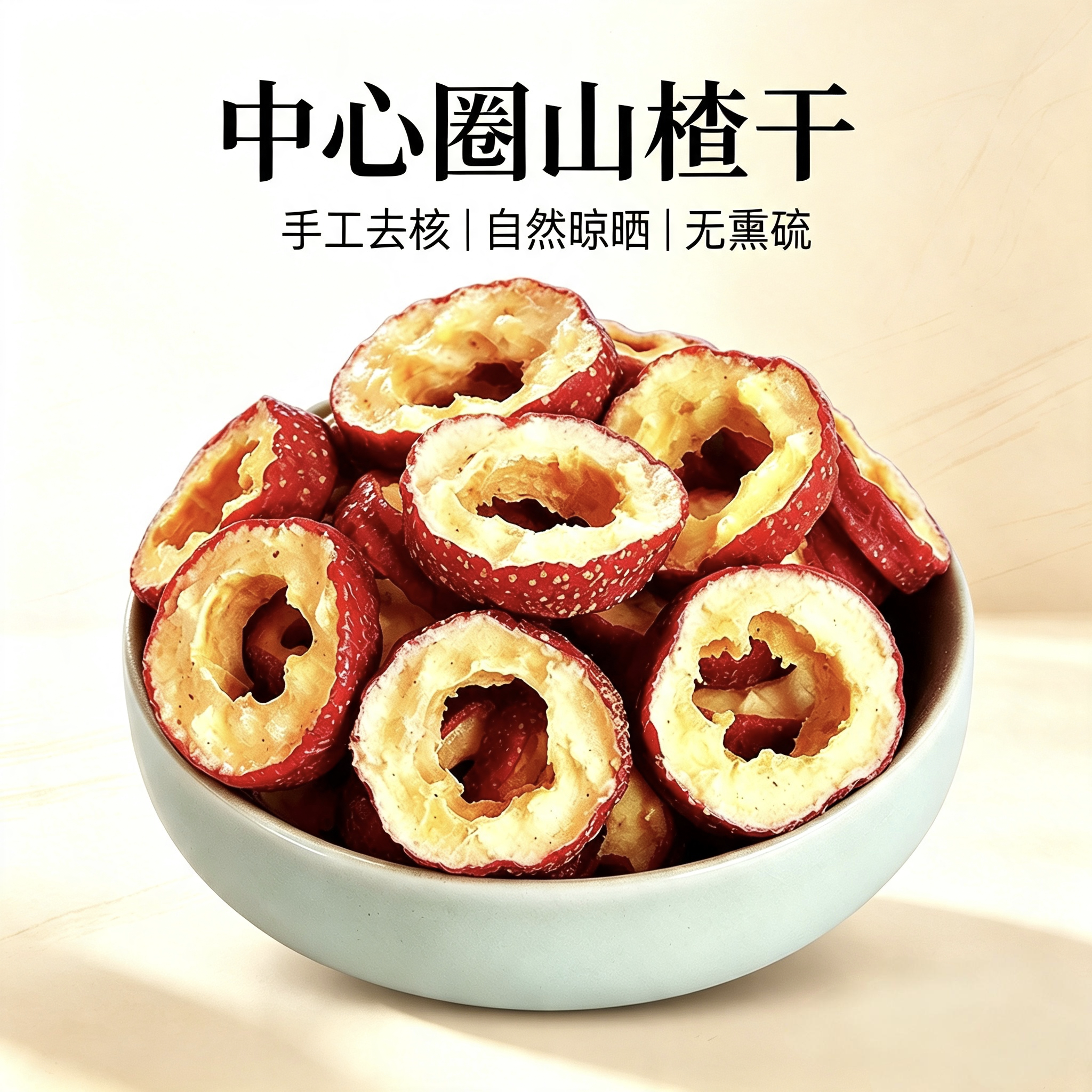 【去边皮】山楂干中心圈药店同质