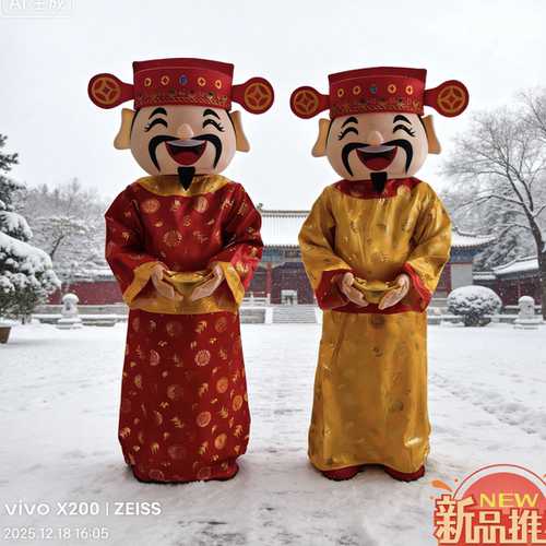 财神爷卡通人偶服新年喜庆套装