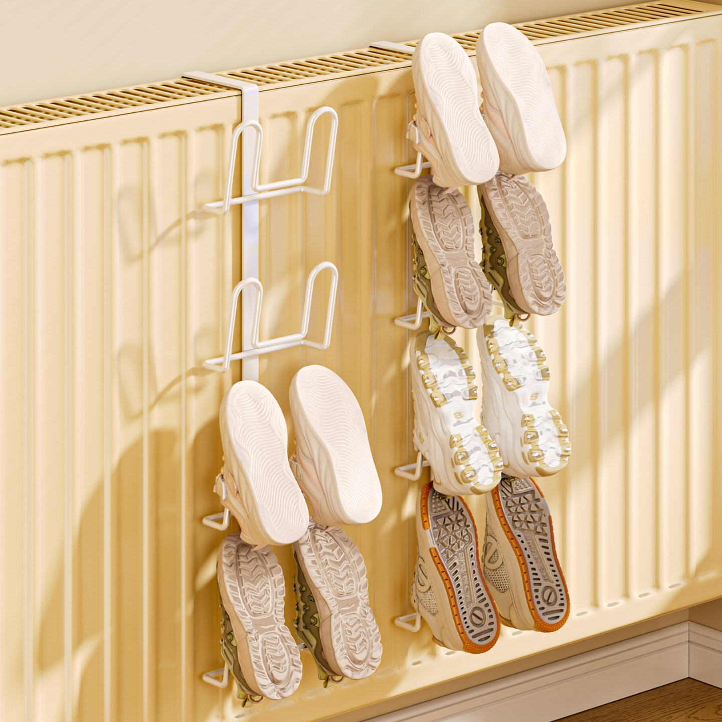 暖气片置物架暖气下方晒鞋子神器专用挂钩置物架阳台窗外简易挂架,收纳整理,小型晾晒架,淘宝优惠券,粉丝福利购,淘宝优惠卷