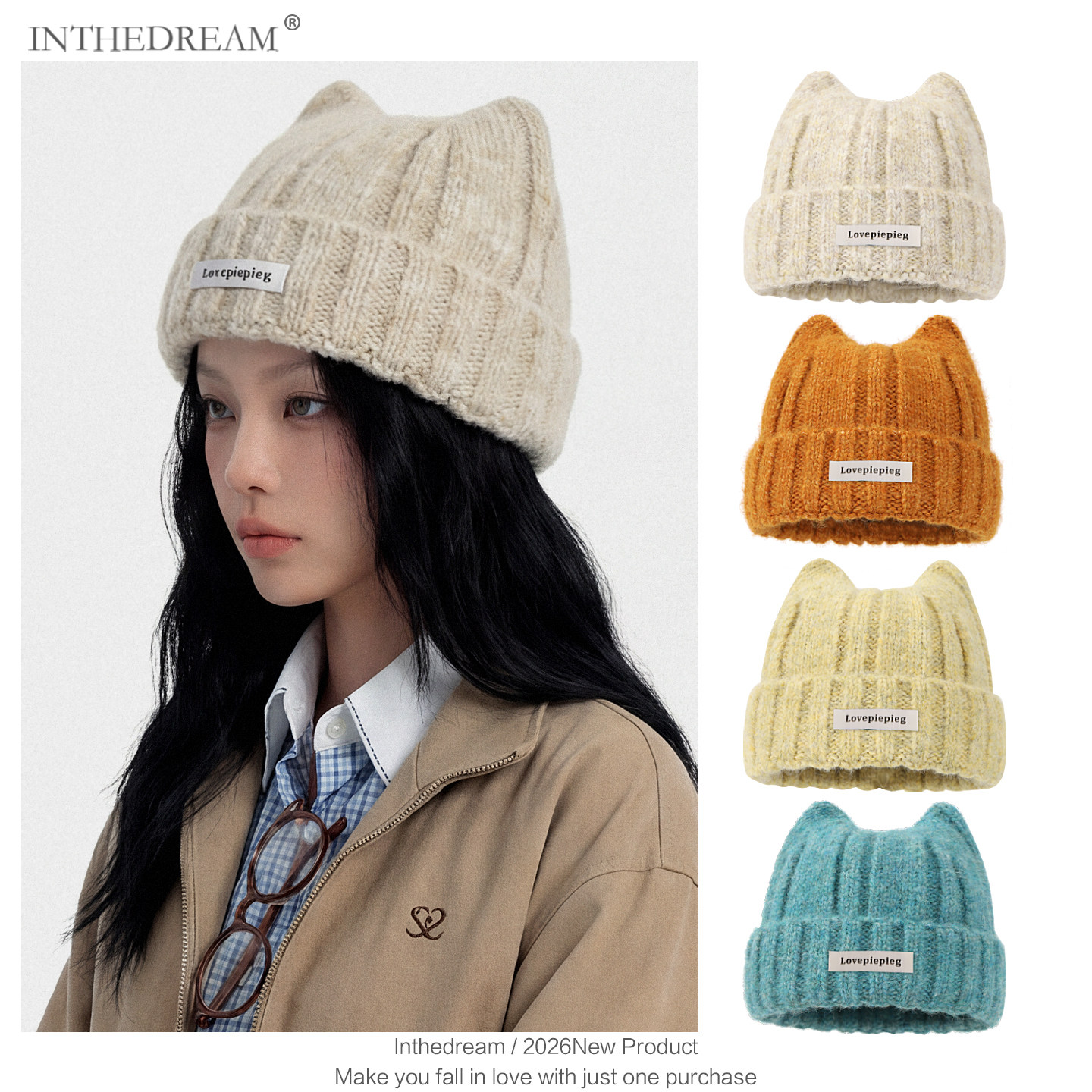 猫耳朵毛线帽女秋冬可爱甜美针织帽大头围加厚保暖包头冷帽休闲,服饰配件/皮带/帽子/围巾,帽子,淘宝优惠券,粉丝福利购,淘宝优惠卷