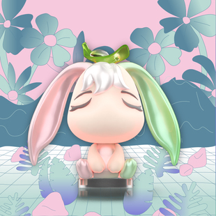 星际熊潮玩兔手办埃莉诗冥想兔丛林偶遇潮玩盲盒女孩可爱生日礼物