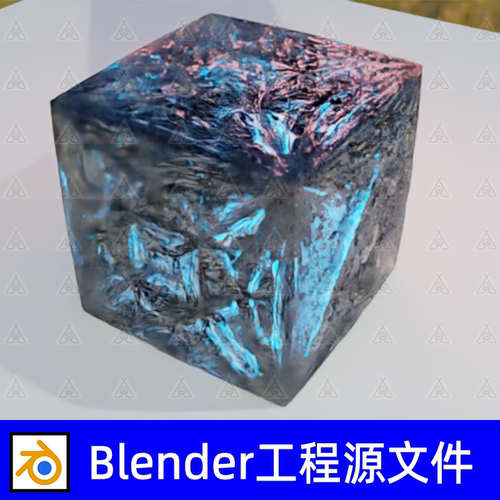 blender神秘能量晶体立方体晶体3d模型素材