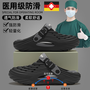 医用手术室拖鞋男士2026新款夏季防滑防臭eva厚底洞洞鞋男款外穿