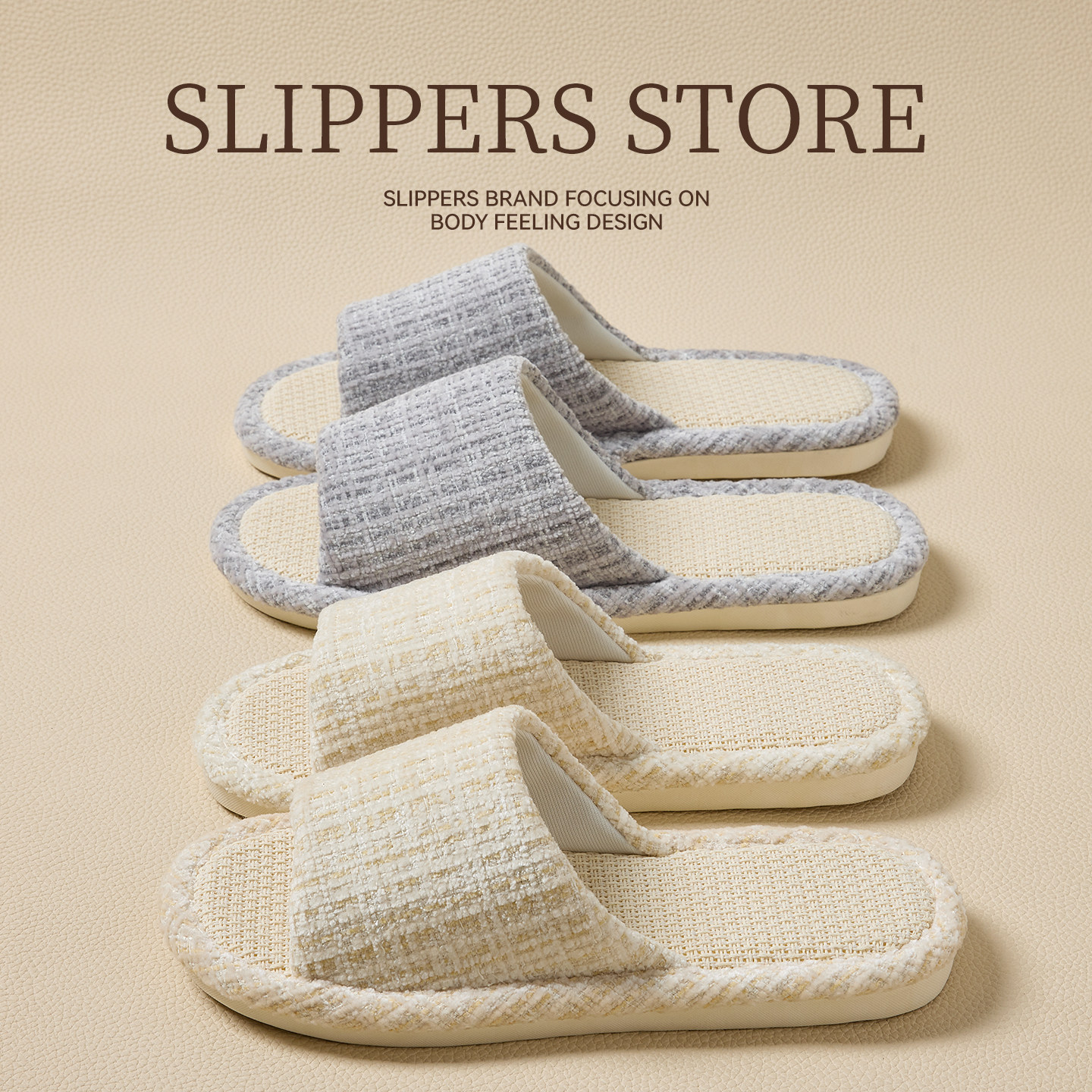 静音亚麻拖鞋女士夏季室内家居防滑透气日式四季待客棉麻布拖鞋男