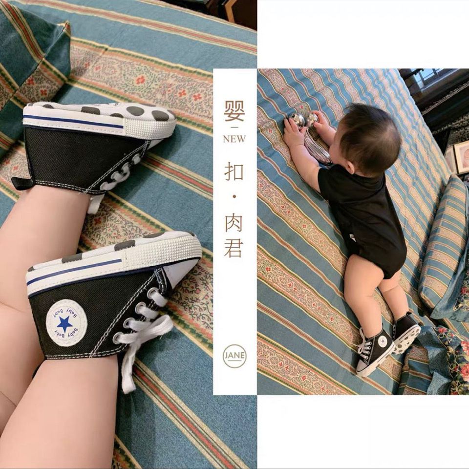 春秋0-1岁婴幼儿透气7八9-12个月宝宝软底运动休闲防踢不掉学步鞋