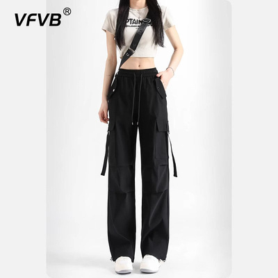 黑色工装裤女款2025新款春夏