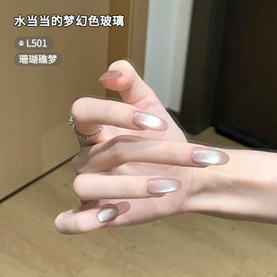 Orange白开水猫眼甲油胶裸色玻璃珠2025年新款银色爆闪纯色指甲油