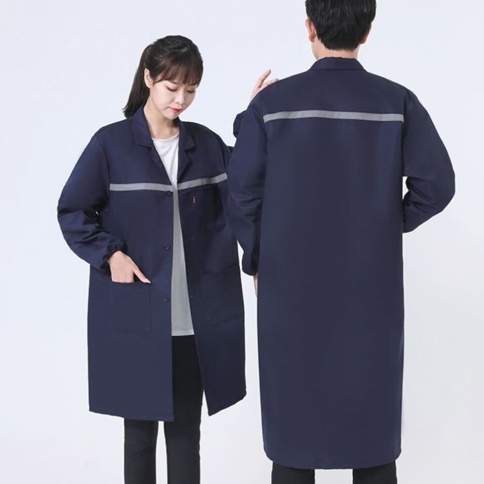 工作服大褂耐脏加厚男长款耐磨干活蓝大褂搬运迷劳保服制防尘罩衣