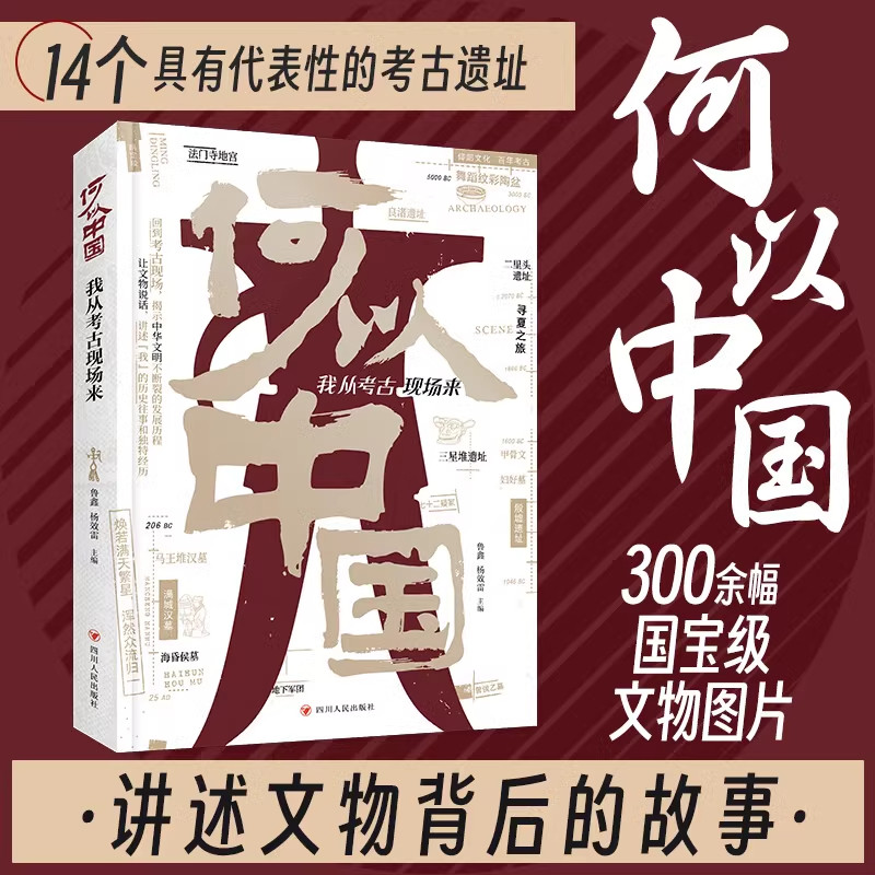 正版何以中国：我从考古现场来精选300余幅珍贵文物图片探寻五千年文明奇迹历史讲述具体且璀璨的中国文明历程背后故事收藏书籍