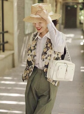 复古刺绣拼接叠穿马甲女2024春夏设计感小众新中式气质马夹坎肩