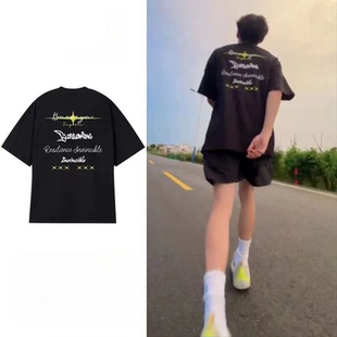 美式短袖男夏季运动篮球训练投篮服潮流网眼速干薄款宽松跑步健身