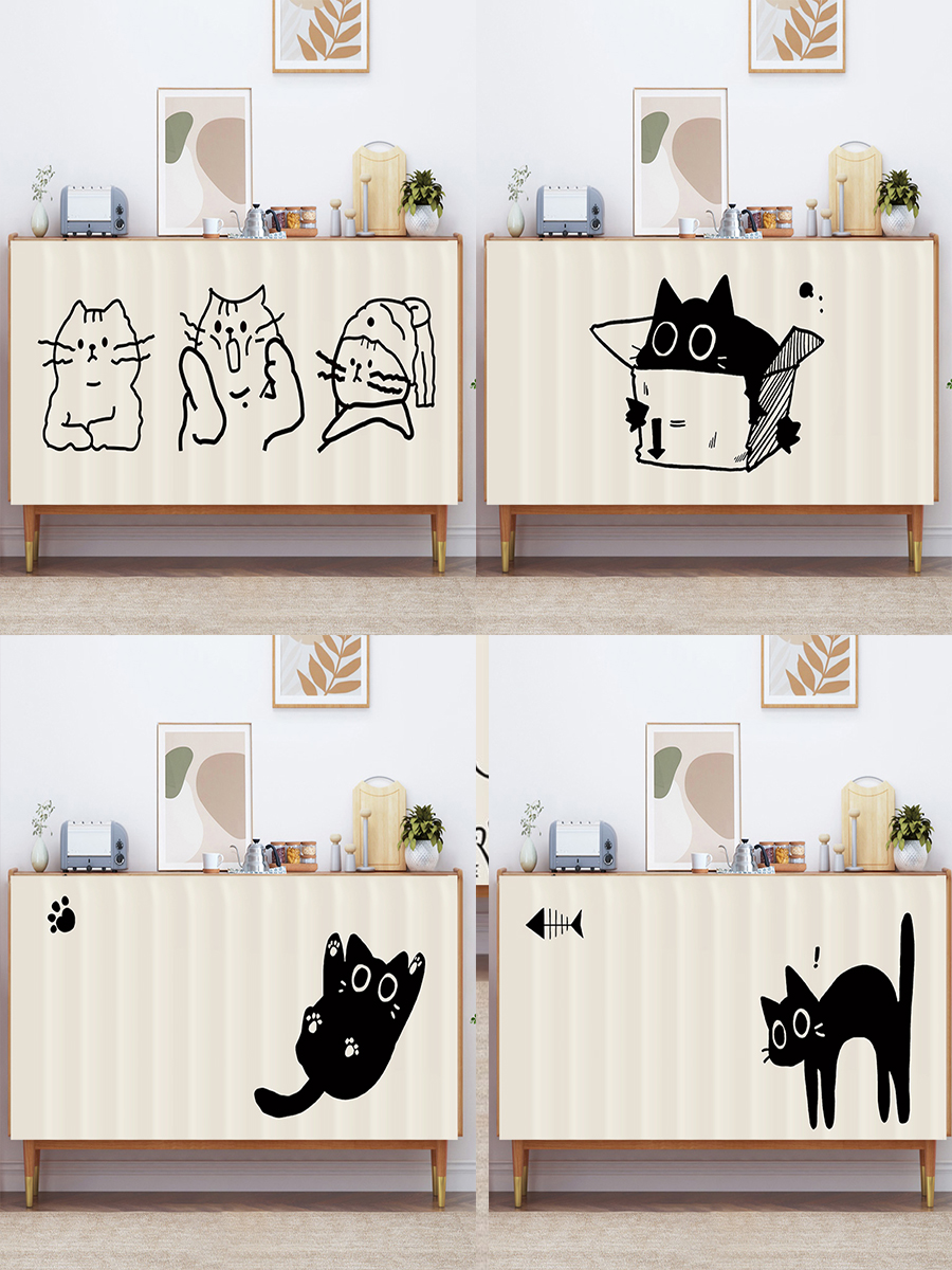 免打孔柜帘遮挡杂物防尘帘