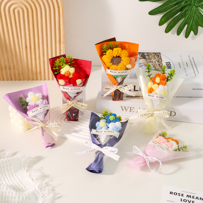 迷你毛线仿真小花束创意活动礼品