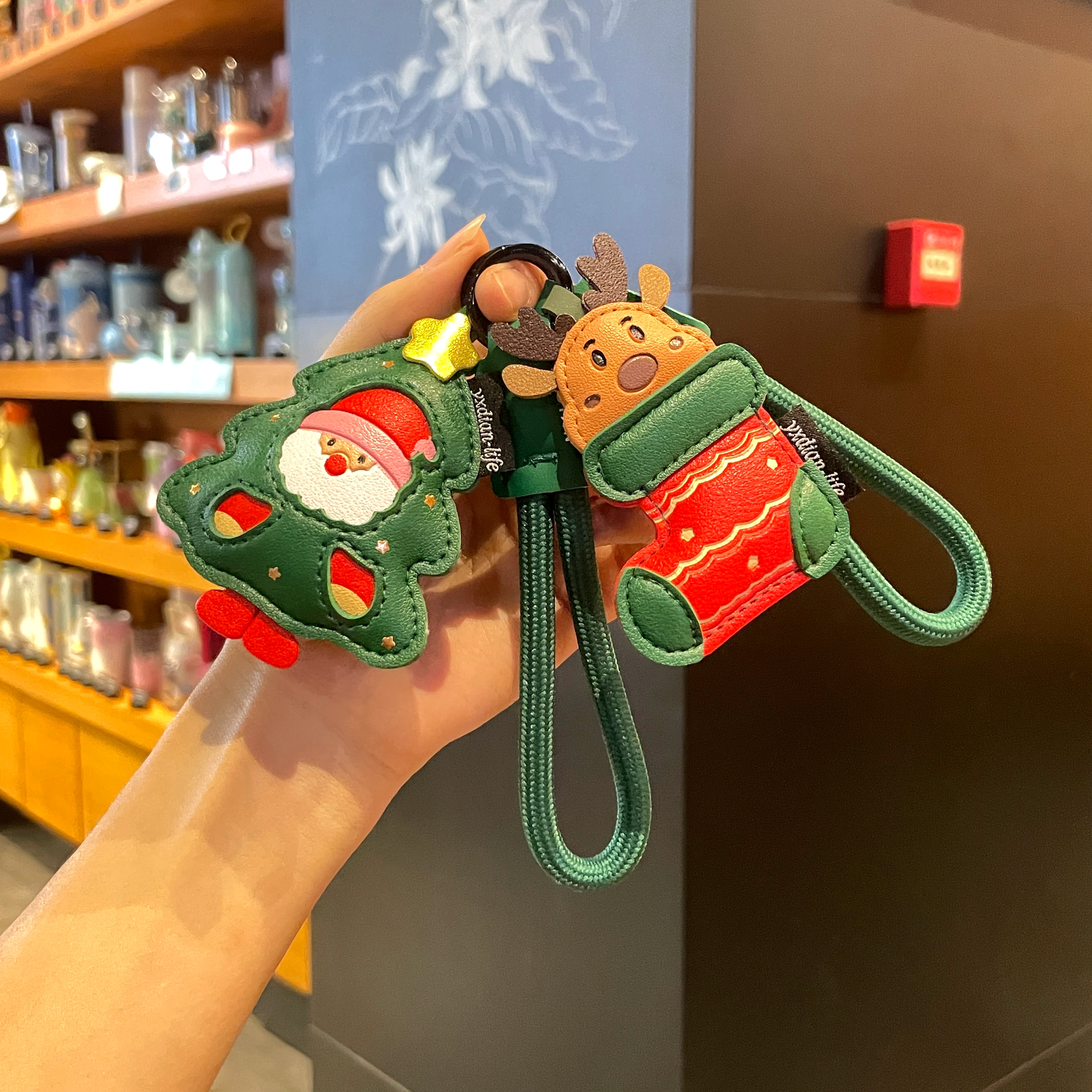 卡通皮革可爱挂件圣诞节礼品装饰