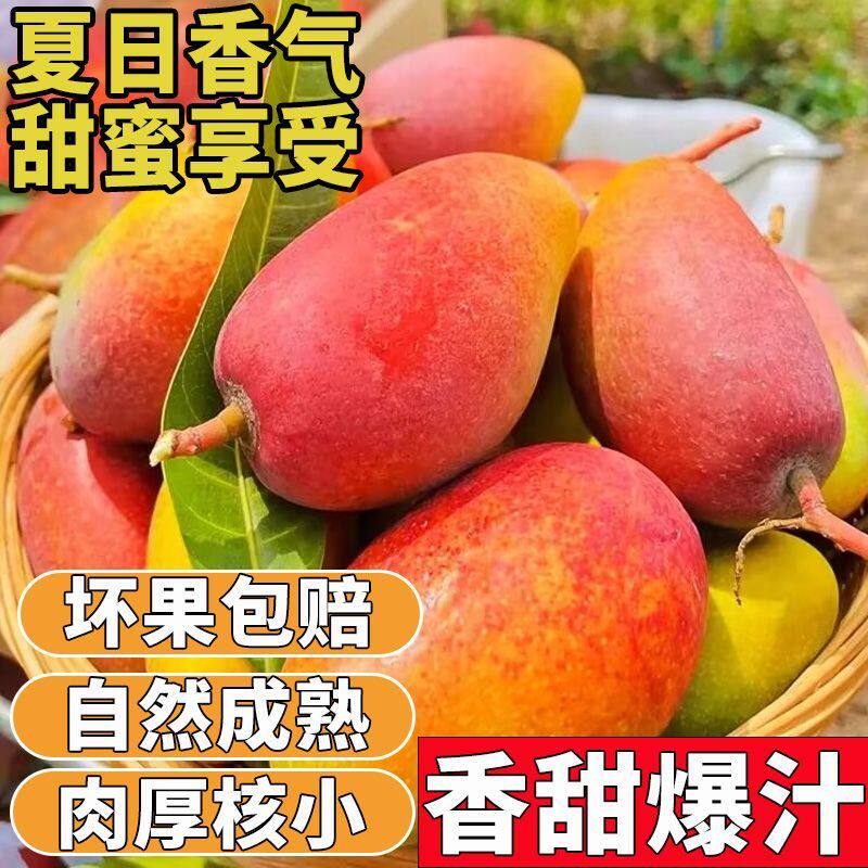 集年鲜正宗海南贵妃芒红金龙甜心芒果新鲜薄皮水果当季整箱树上熟