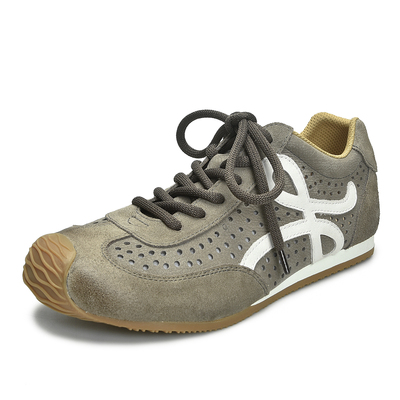 夏季镂空透气德训鞋男真皮德训鞋