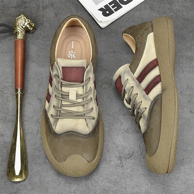 春季新款男鞋真皮休闲皮鞋男