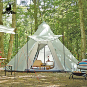 金字塔帐篷单杆户外露营八角帐大空间双层帐5 CAPTAIN STAG 7人
