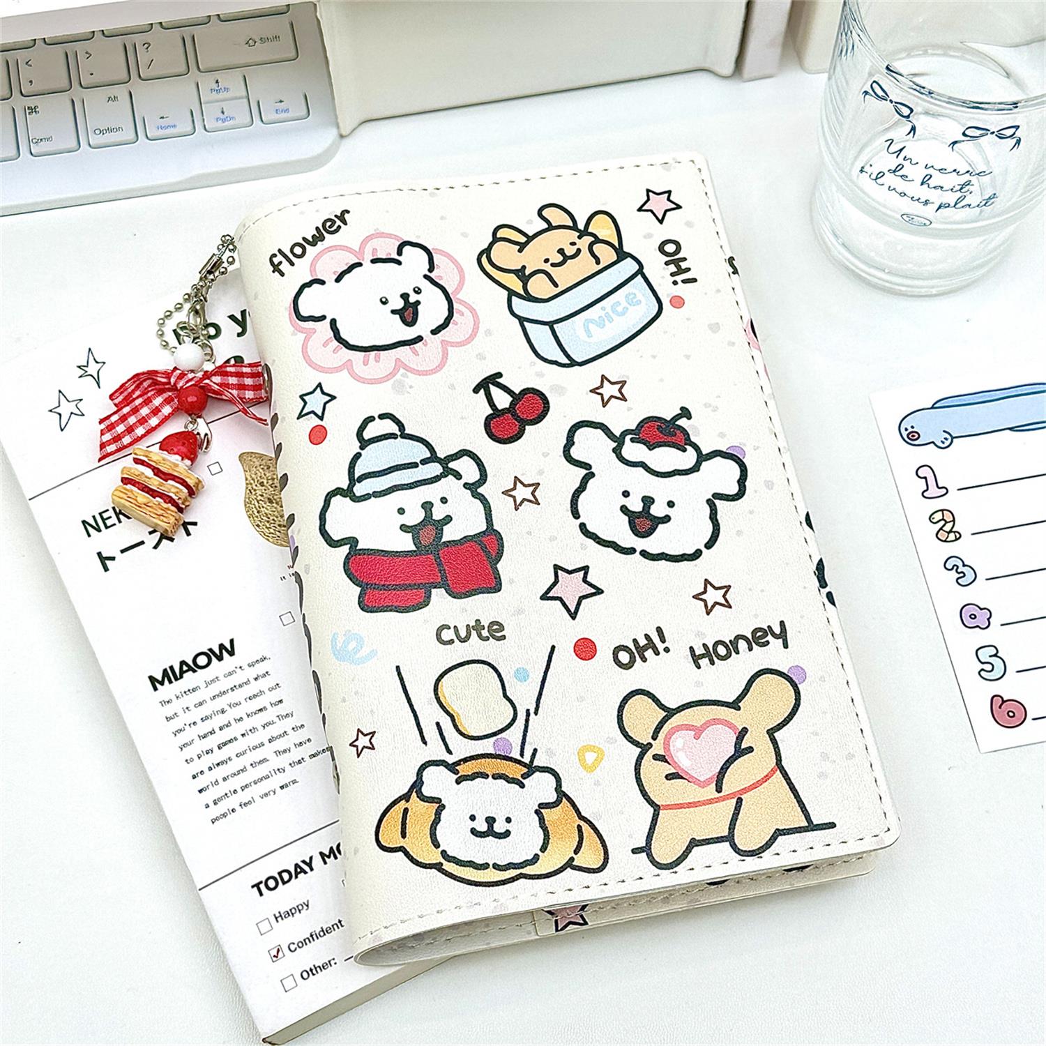 线条小狗A6软皮本初高中学生高颜值活页本记事本便捷手账本笔记本