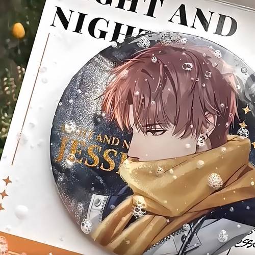 光与夜之恋徽章萧逸陆沉齐司礼查理苏夏鸣星二次元反光吧唧谷子