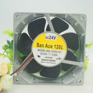 24V 12038 0.50A 三洋SANYO 三线变频器铝框风扇 原装 9GL1224G101