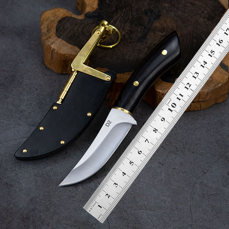 便携锋利手把肉小刀高硬度带鞘水果刀拆快递刀户外多功能瓜果刀具