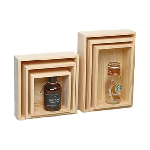 木盒订购正方长方形无盖木盒子桌面收纳盒超市陈列托盘杂物盒u.