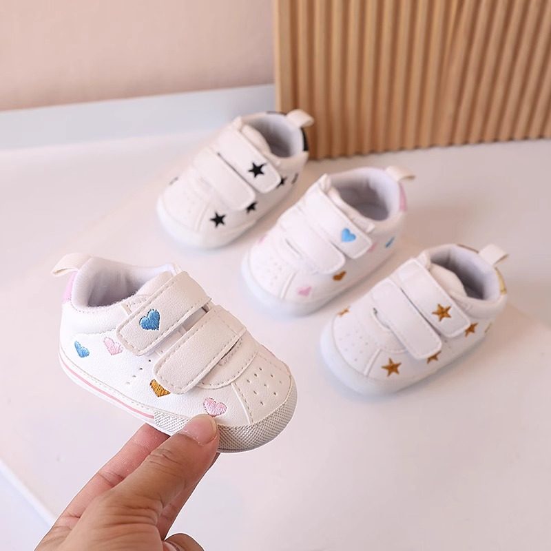 春秋新款婴儿鞋3-56-12月宝宝休闲鞋0-1岁拼色透气软底防掉学步鞋