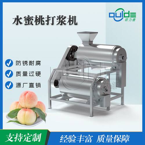 不锈钢工业商用水蜜桃去核打浆机出浆快双道打浆机