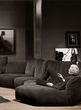 意式极简沙发花瓣edra布艺轻奢意大利弧形转角BAXTER异形北欧贵妃