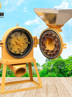 定制汽油动力粉碎机家用小型饲料调料磨粉大米商用380V玉米粉碎机