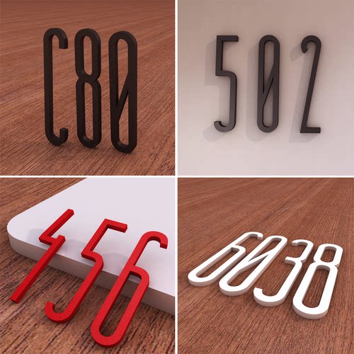 亚克力北欧风立体数字门牌号