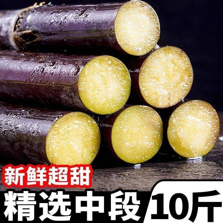 广西黑皮甘蔗新鲜10斤水果包邮应季当季特产整箱脆甜孕妇果蔗清甜
