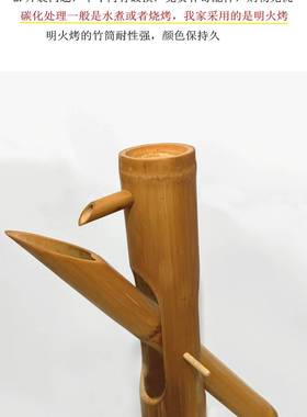 滴水惊鹿自制鸟器日式庭院竹筒阳台石槽流水造景缸循环小花园摆件