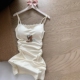 纯欲少女小熊吊带睡衣女夏天可爱性感蕾丝带胸垫睡裙家居服可外穿