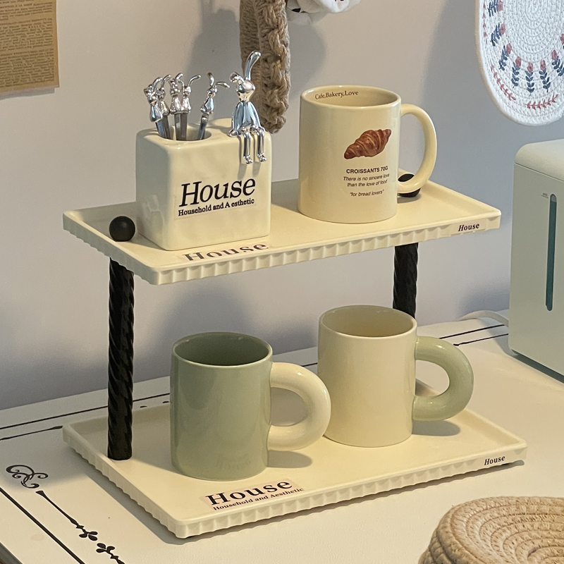 高级餐柜桌面放杯子置物架家用客厅咖啡杯茶水杯整理架创意