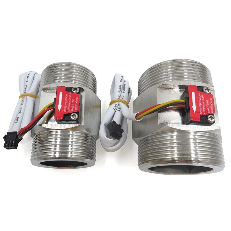 304不锈钢DN40 DN50水流传感器1.5寸2寸大口径霍尔涡轮流量计