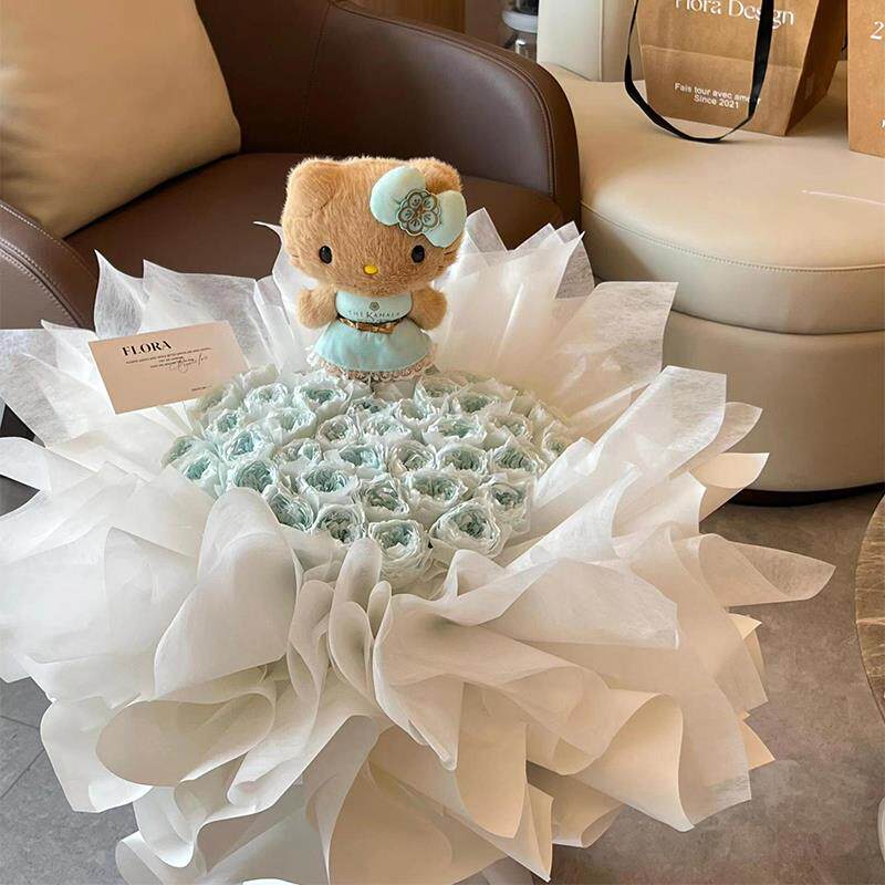 永生花曼塔玫瑰花束高级感仿真花香皂花送闺蜜毕业儿童节生日礼物