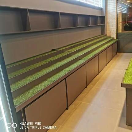 水果货架定制阶梯式创意多层展示柜零食果蔬架钢木台阶水果架