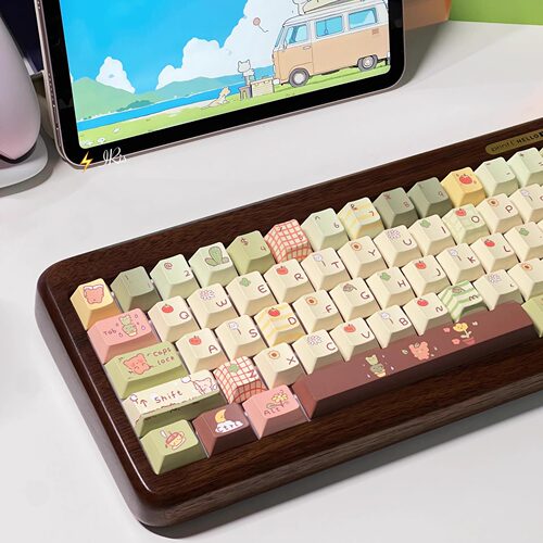 芝柿猫小熊森林键帽原厂PBT