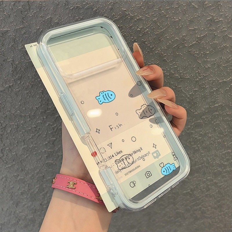 小鱼可爱韩系透明手机壳苹果新款17promax手机壳全包手机壳15/14/13/12防摔高级简约保护壳适用于苹果,3C数码配件,手机保护套/壳,淘宝优惠券,粉丝福利购,淘宝优惠卷