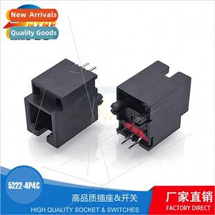Fire retardant network socket step 5222-4P4C vertical rj45 s