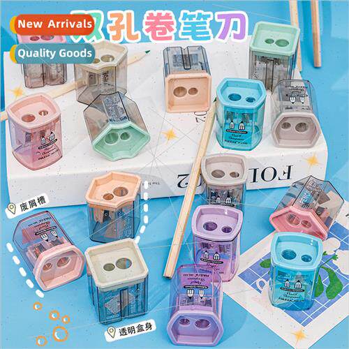 mple two-hole pencil sharpener portable thick rod pencil sha