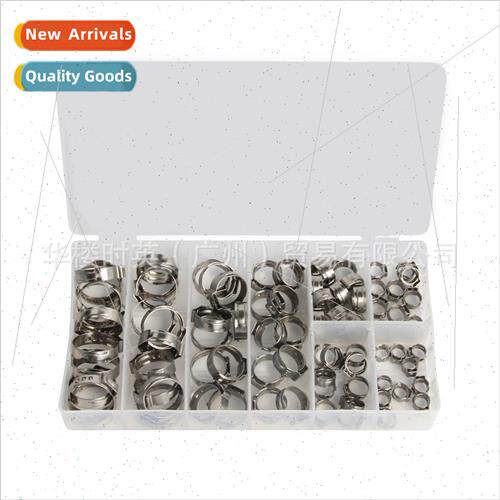 80PCS boxed single ear ring stainless steel clamp sealing pi