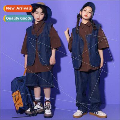 Girls Jazz Dance Costume Handsome Cowboy Set Dance Permance