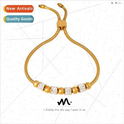 autumn winter diamond bead pull clasp bracelet men women hun